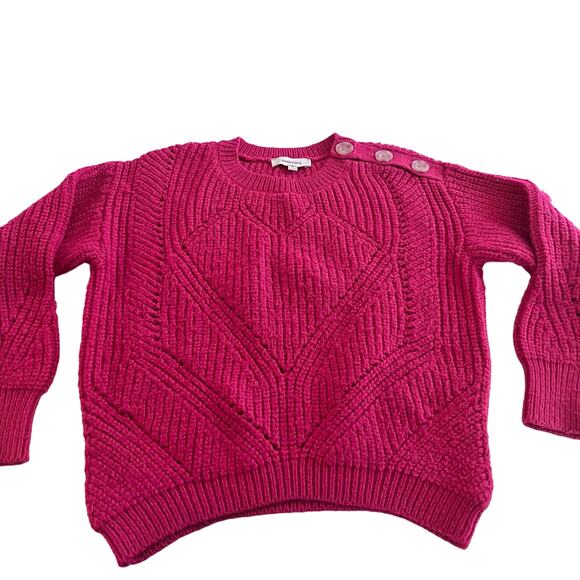 Catimini girls hot pink ribbed sweater size 10 - Picture 1 of 4